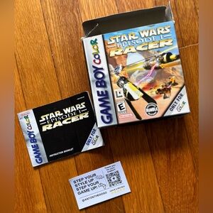 Star Wars Episode 1 Racer Gameboy Color 1999 box & manual only